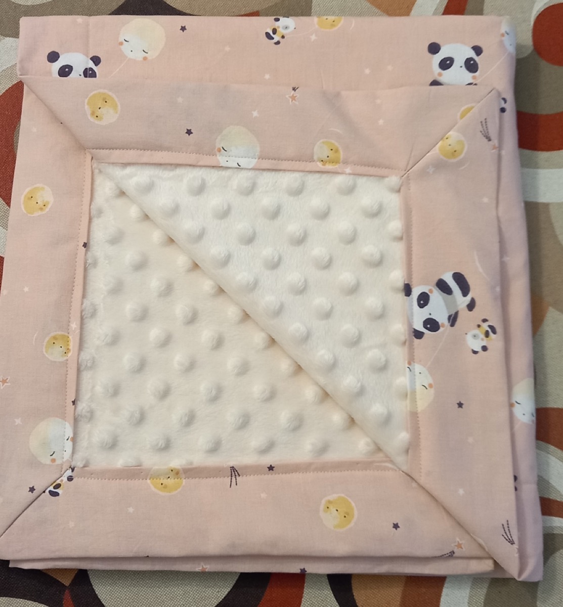 Couverture bébé panda minky